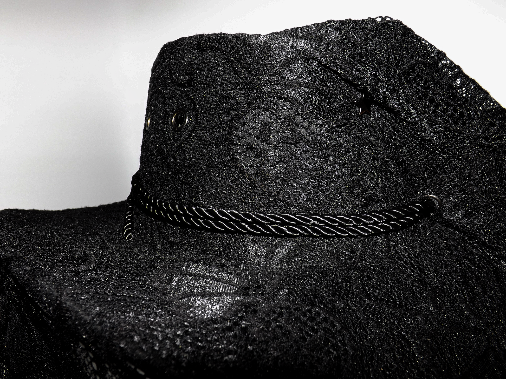 Lace Cowgirl Hat in Black